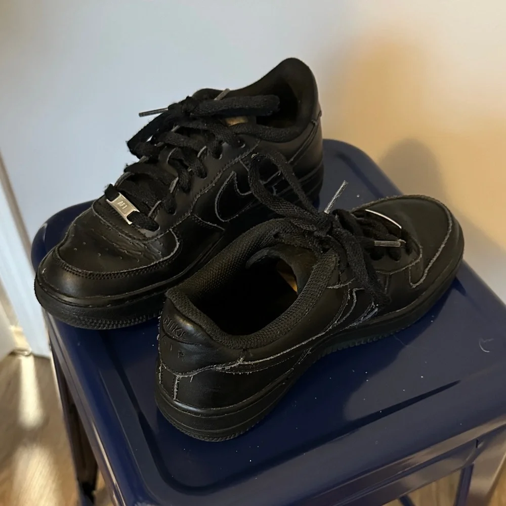 Classic Black Airforce One Kids Sneakers